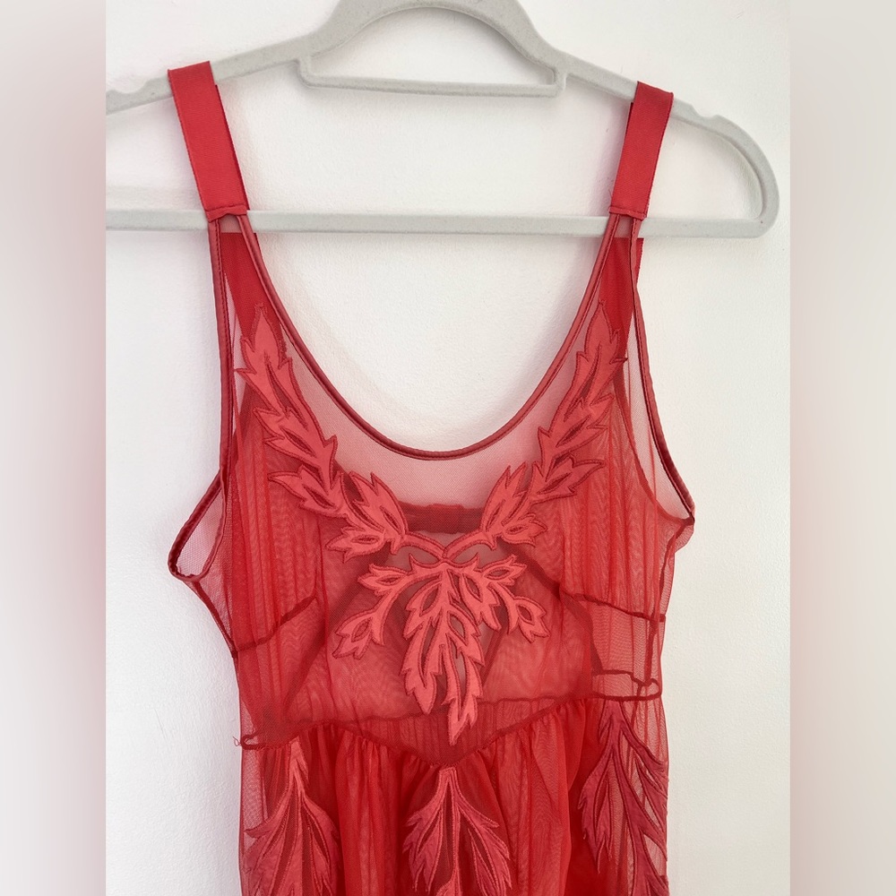 One of a kind vintage boho coral lingerie L